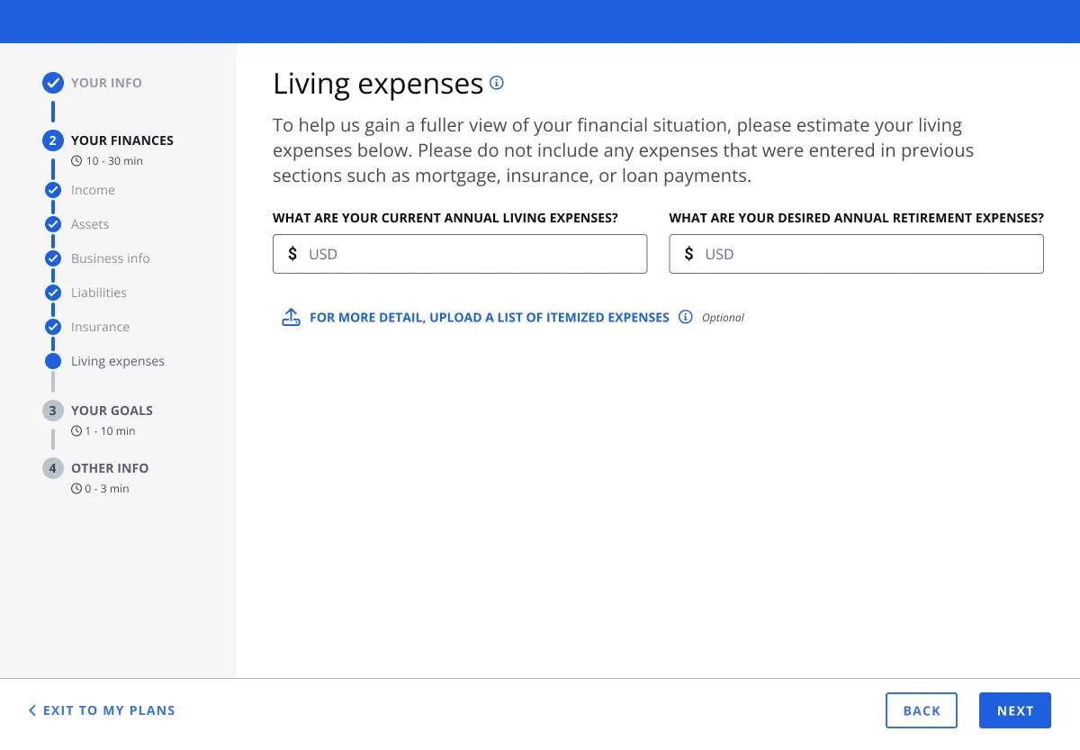 Living expenses, after